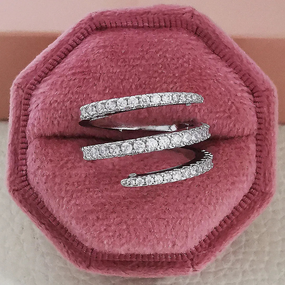 Elegant Crystal Cocktail Ring