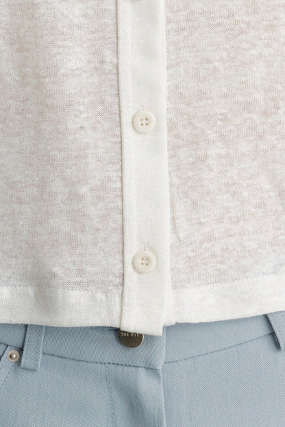 Color Buttoned Knit Cardigan