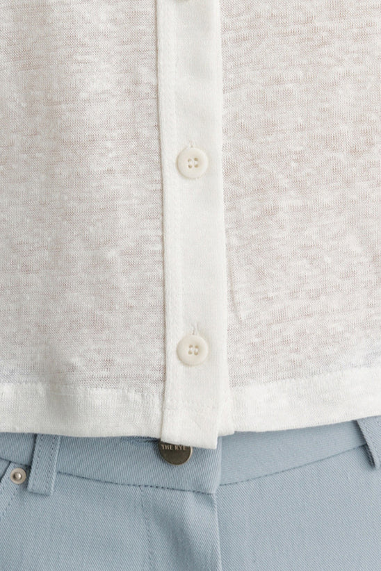 Color Buttoned Knit Cardigan