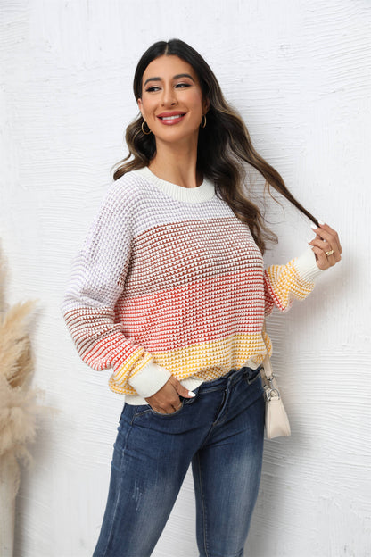 Dont Mind Me Striped Knit Sweater - Cream