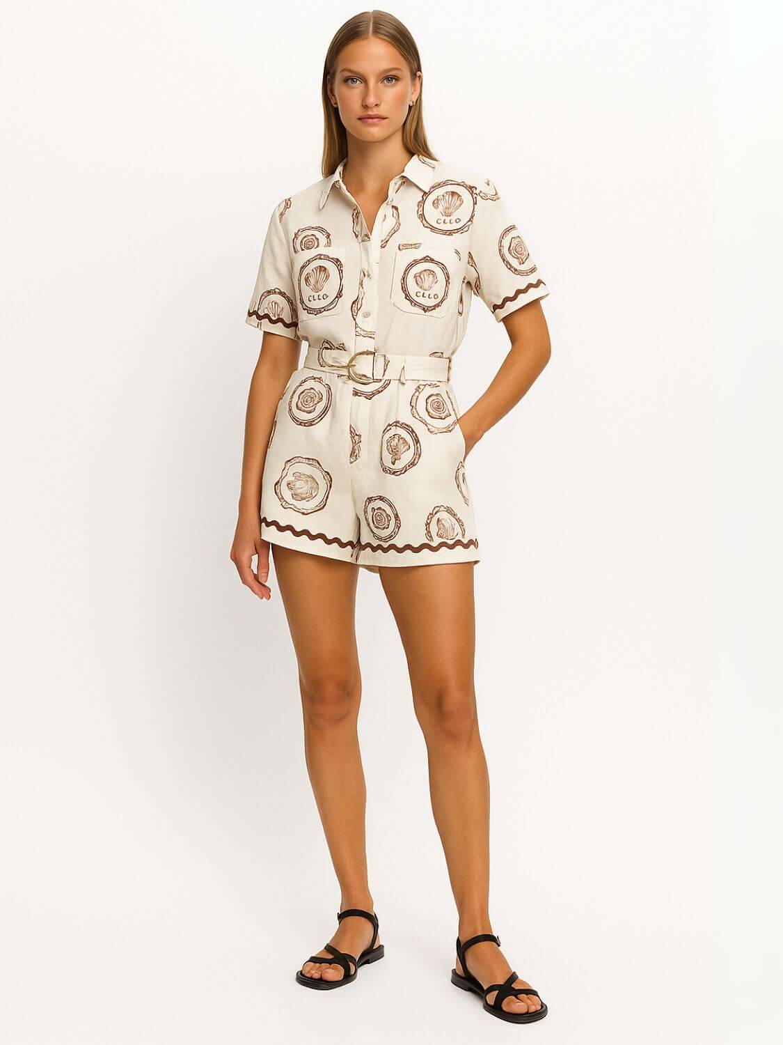 Shell Ciao Front Shirt Romper