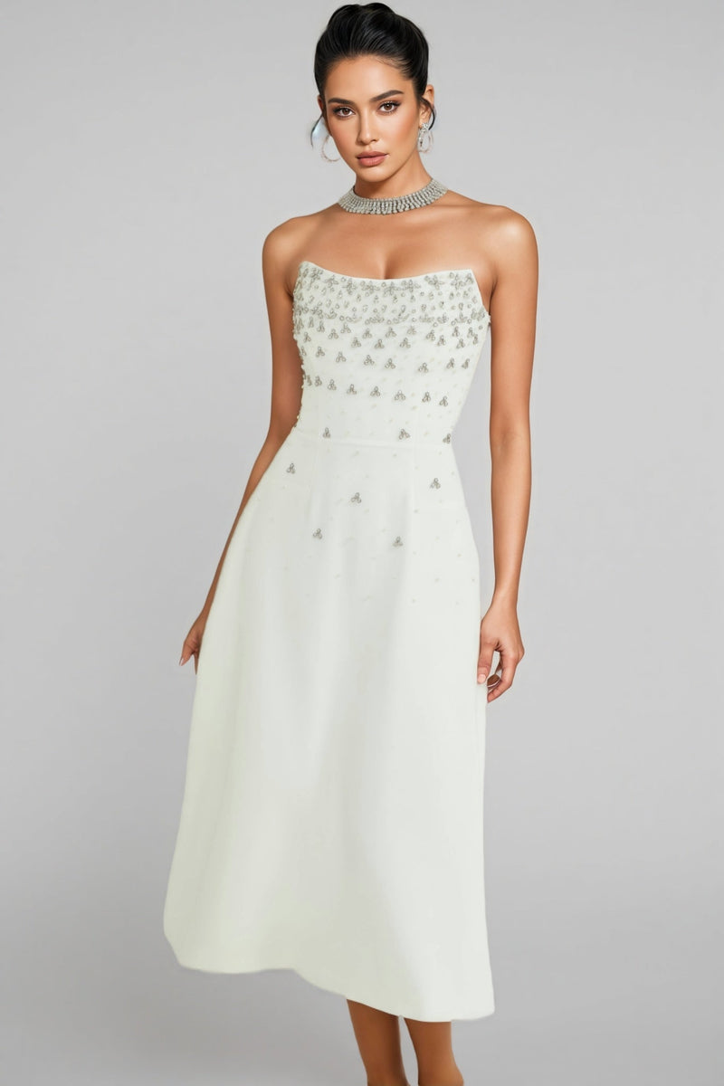 Zirana White Diamond Maxi Dress