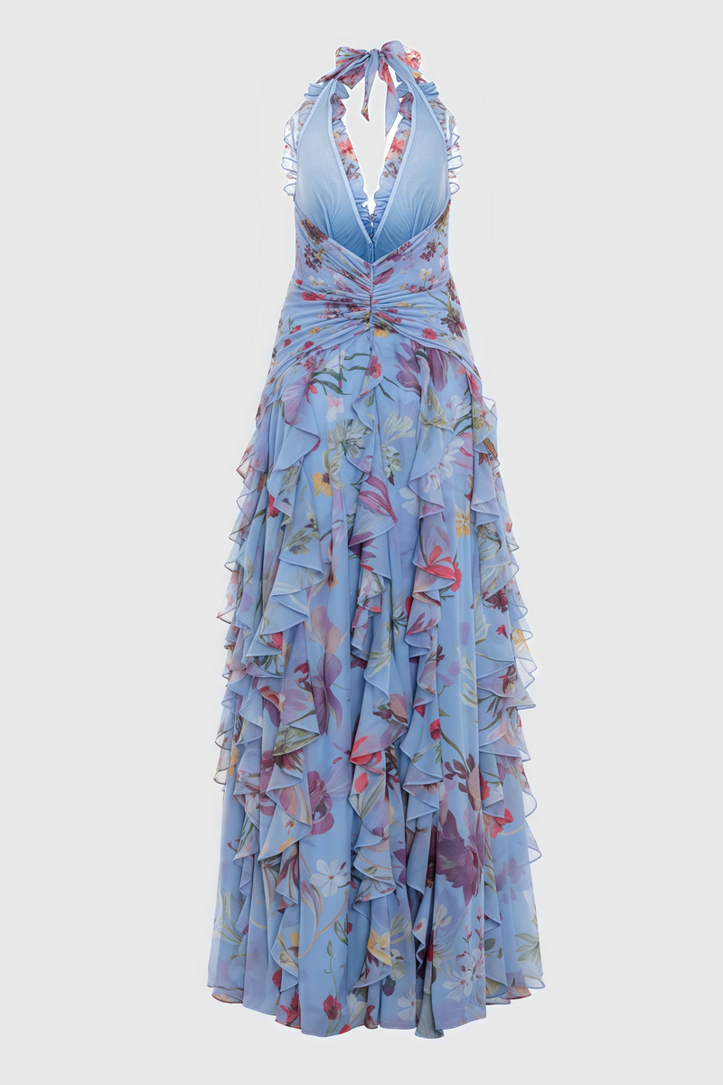 Debby Cut-out Pleated Maxi Dress