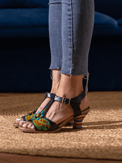 Soffia | Estella Leather T-strap Pump