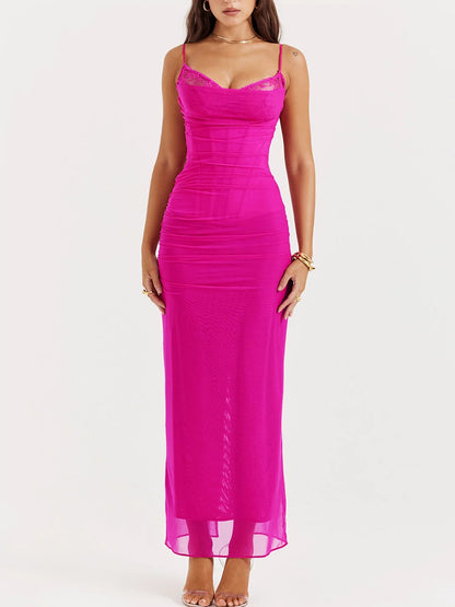 Maxi Dress Dreamscape - Red Dream