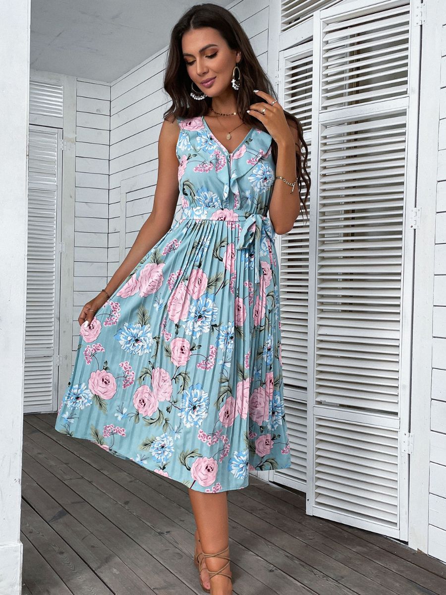 Uke Midi Dress - Blue