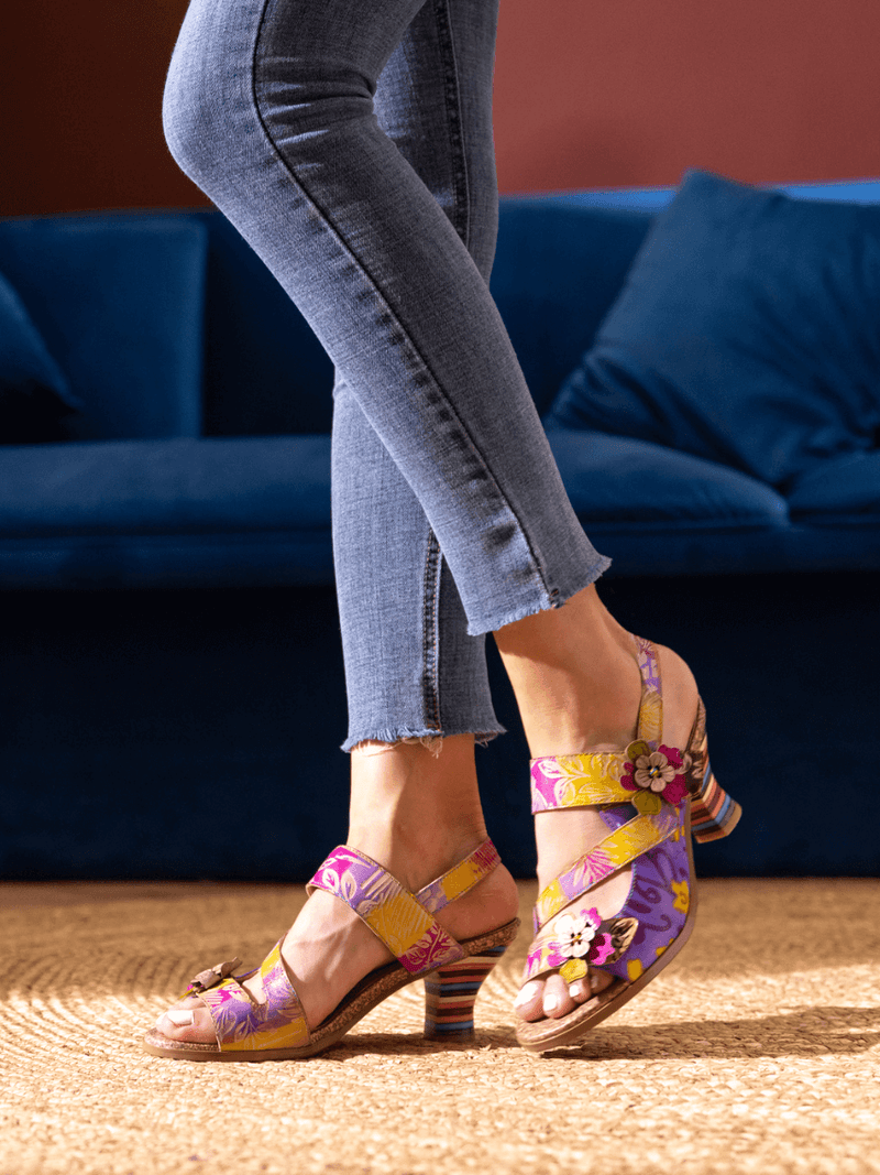 Soffia | Midnight Sol Leather Slingback Sandal