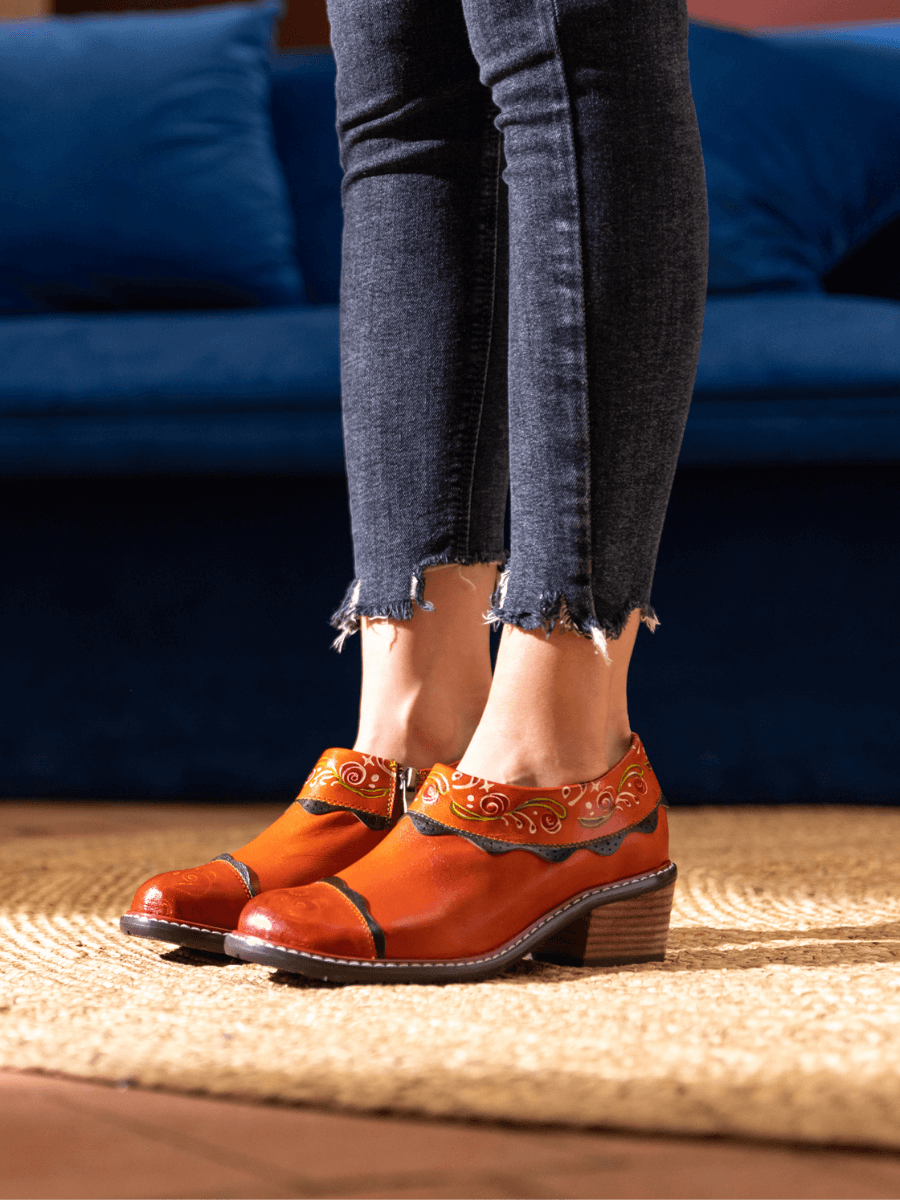 Soffia | Lumi Ankle Washed Leather Pump