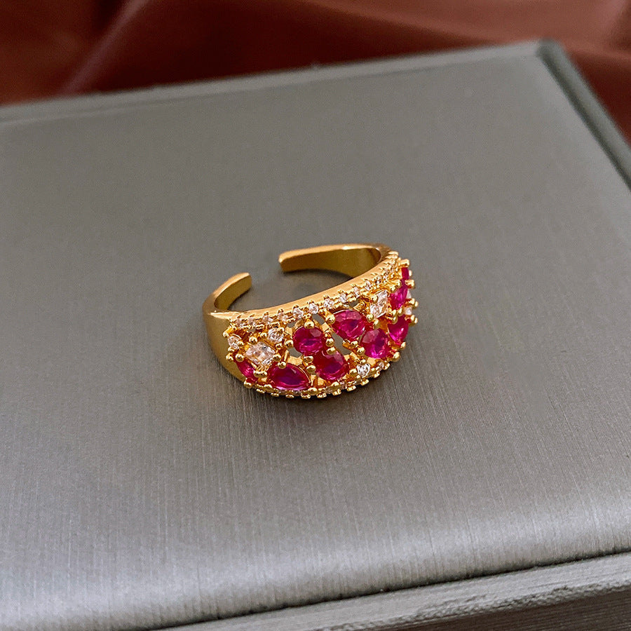 Elegant Ruby Gold Ring