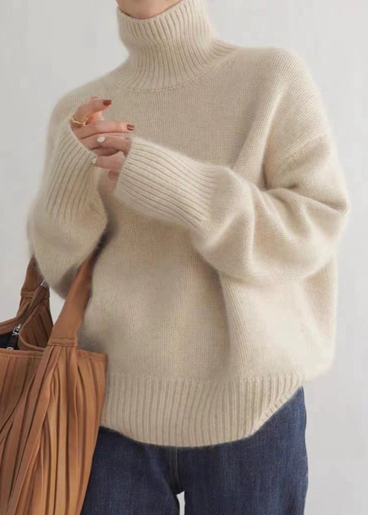 Cozy Grey Turtleneck Sweater - Comfort