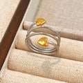 Romantic Gold Heart Ring