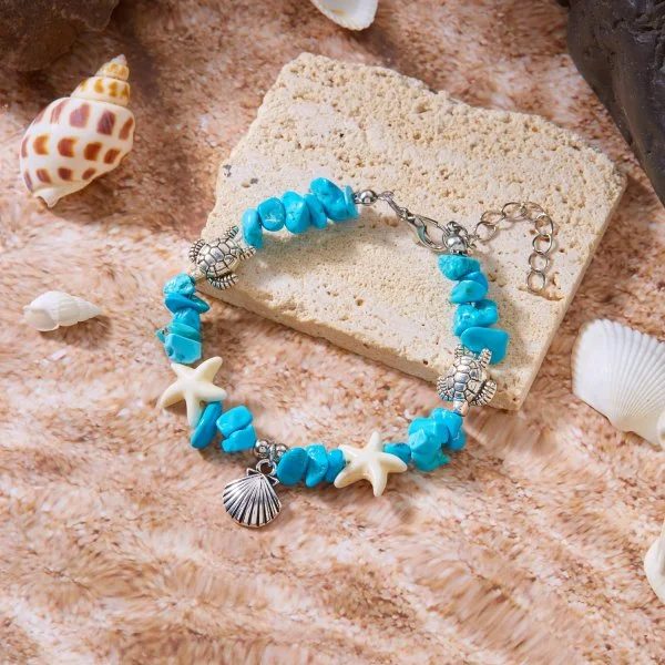 Bohemian Turquoise Starfish Bracelet