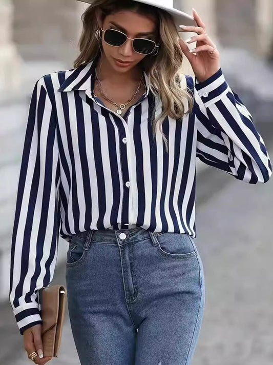 Blue Striped Blouse