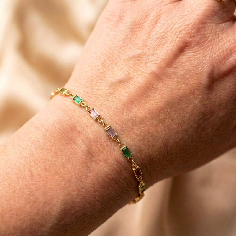Isabella Multicolor Cz Stone Bracelet