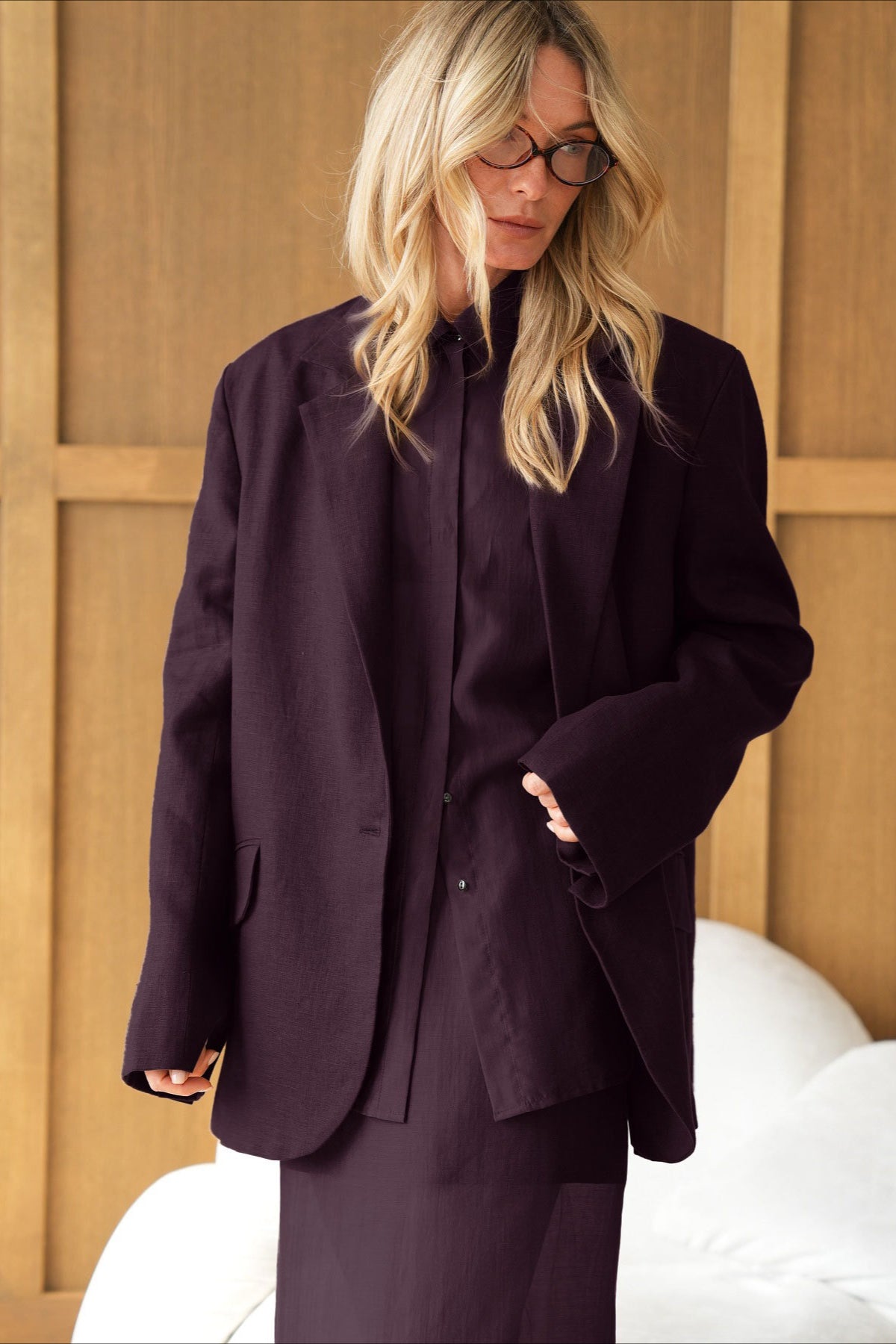 Collared Tencel Shirt Dress Two Piece Set