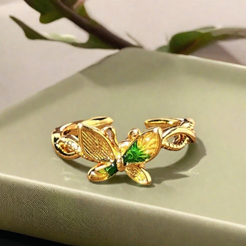 Golden Butterfly Ring