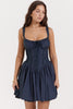French Navy Corset Mini Dress