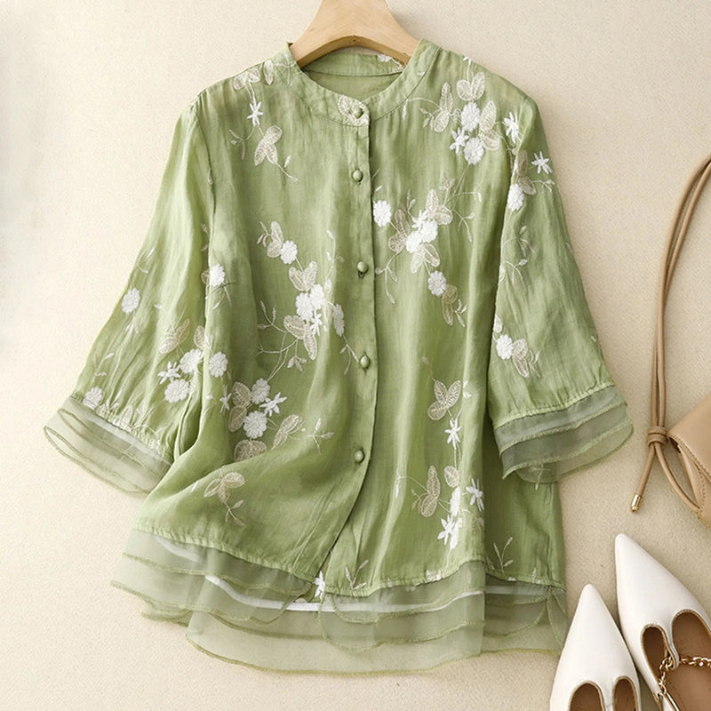 Whispersoft Blouse™ — Float Through Every Moment Wrapped in Irresistible Elegance and Confidence