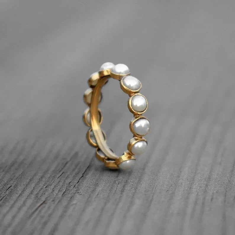 Vintage Pearl Gold Ring