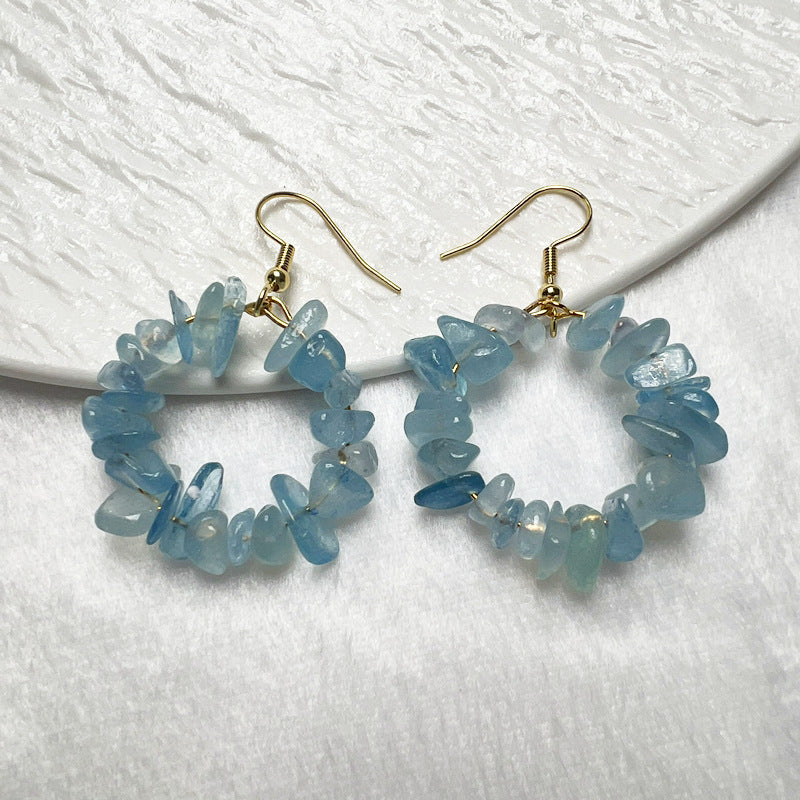 Aquamarine Chip Earrings