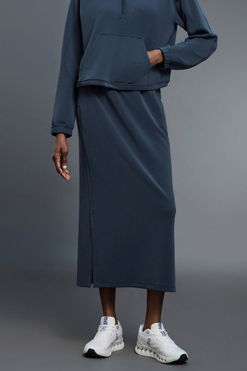 High Waist Split Straight Bodycon Midi Skirt