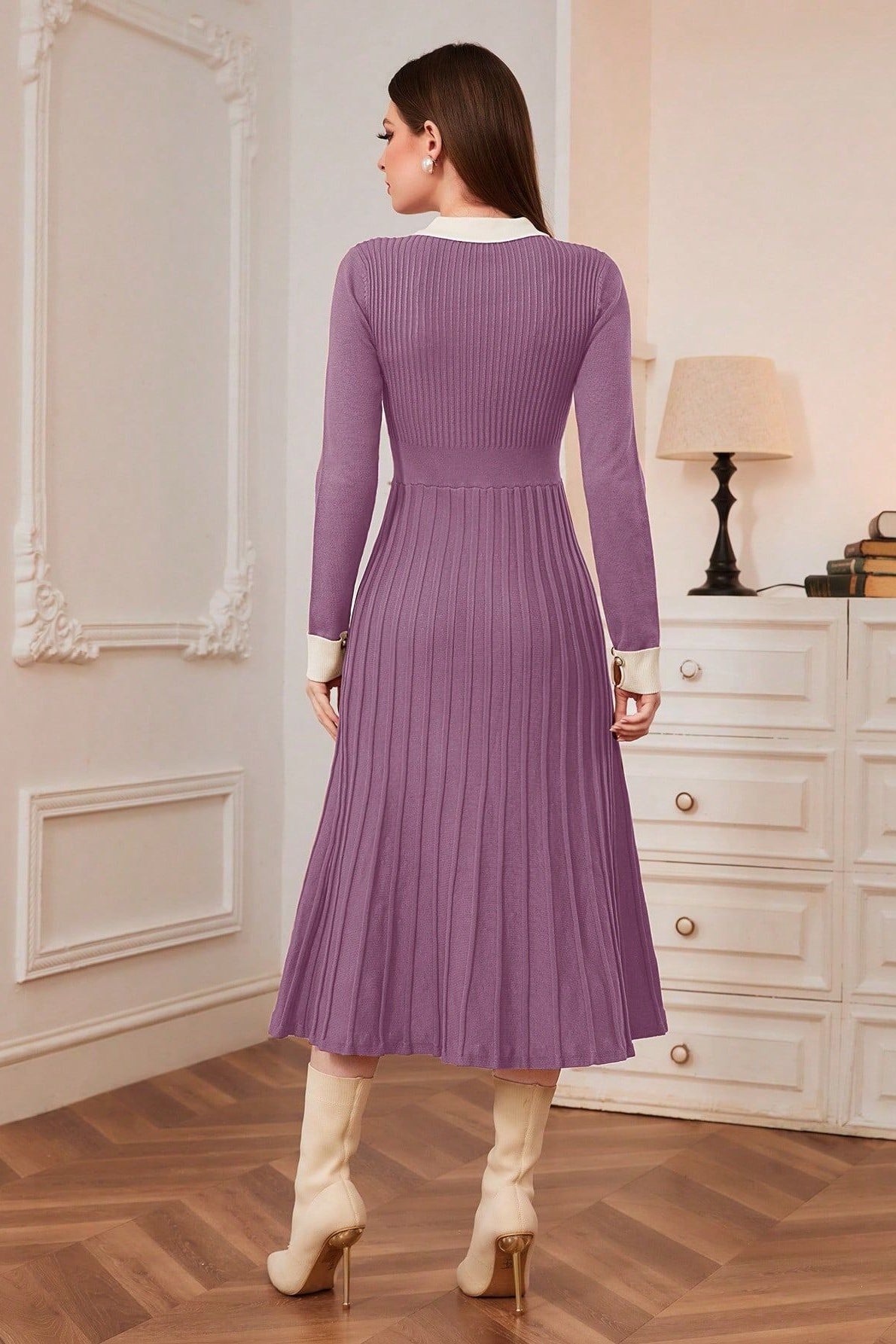 Knit A-line Sweater Dress