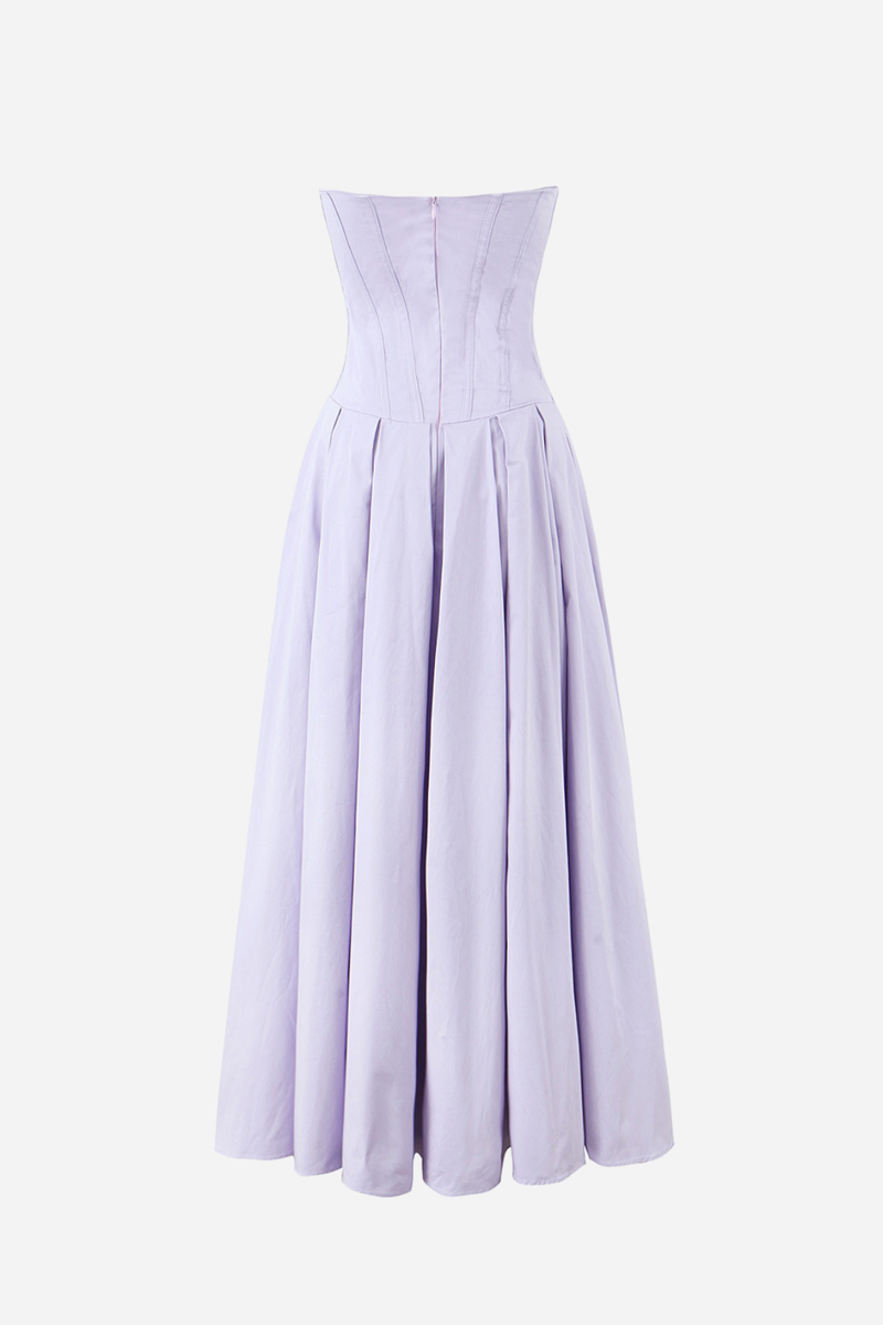 Fay V-neck Corset Tube Midi Dress