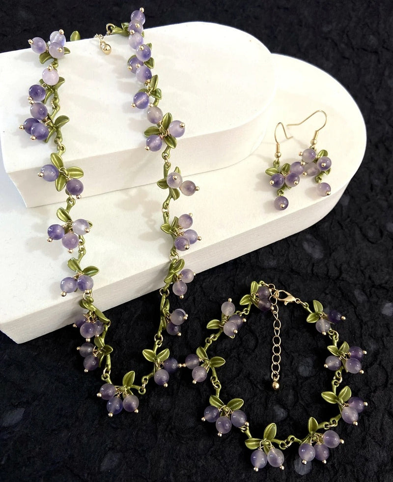 Vintage Amethyst Grape Necklace