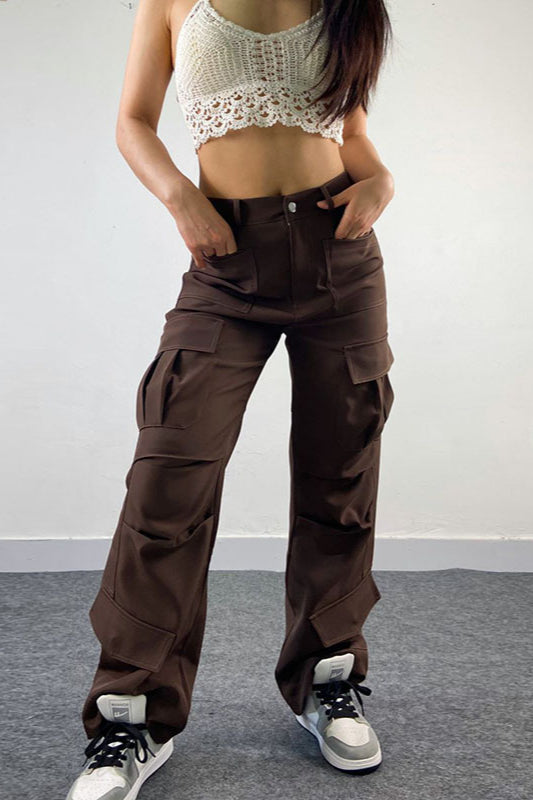 American Loose Fit Multi-pocket Cargo Pant