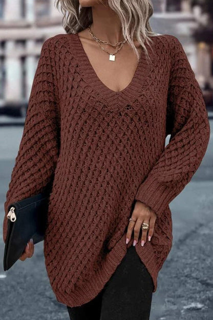 Drop Shoulder Cotton Oversized Sweater