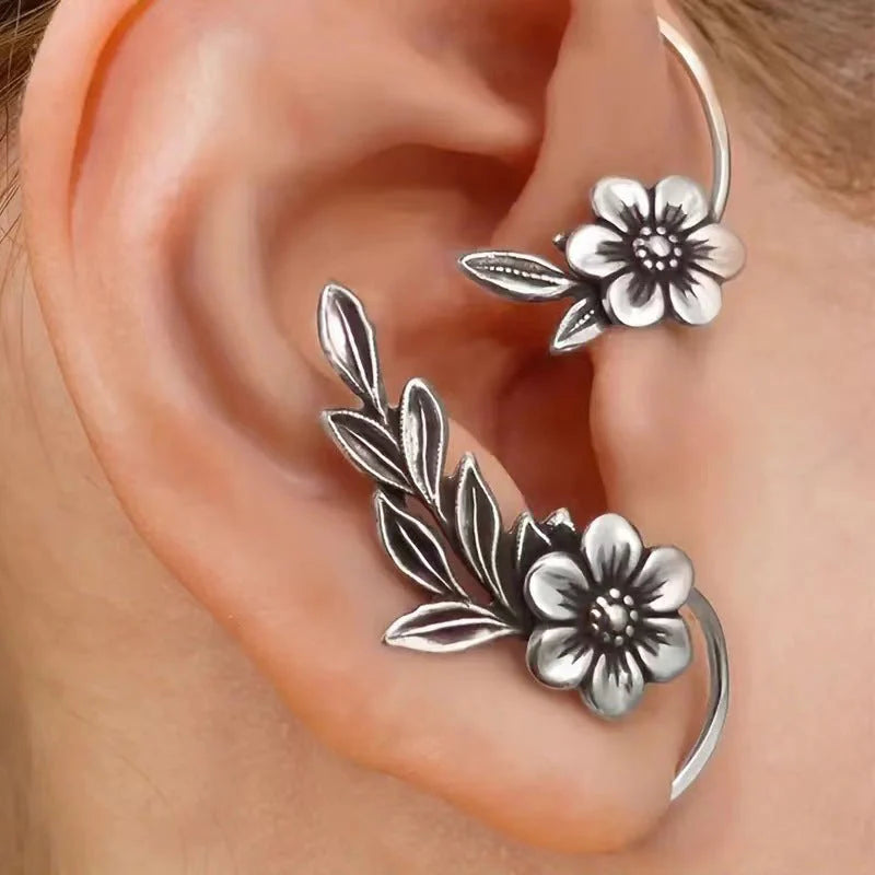 Vintage Flower Ear Cuff