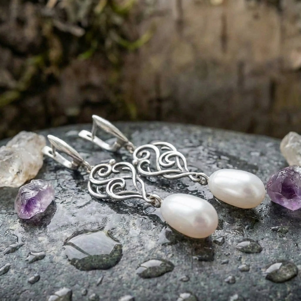 Vintage Pearl Elegant Earrings
