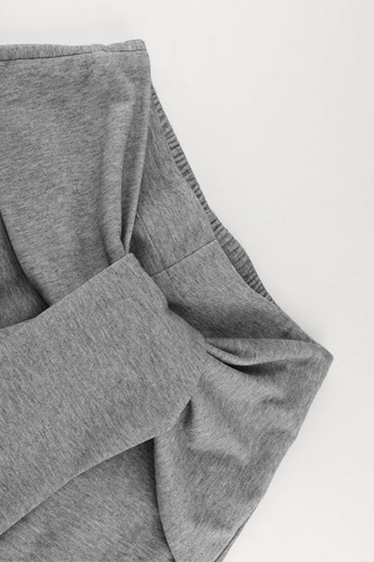 Tie Patchwork Relaxed Straight Pants