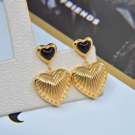 Statement Shell Heart Earrings