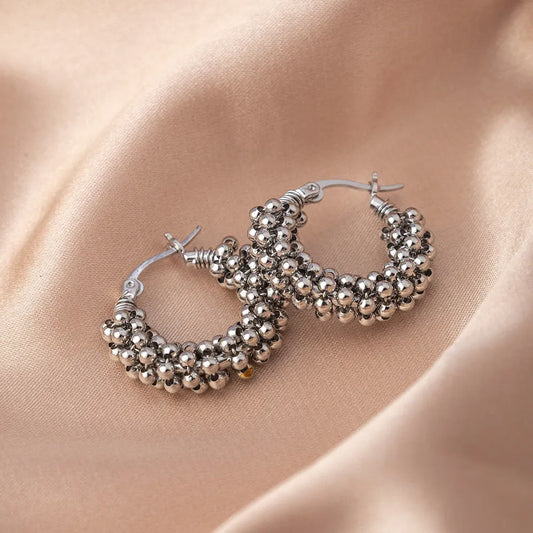 Beaded Hoop Earrings