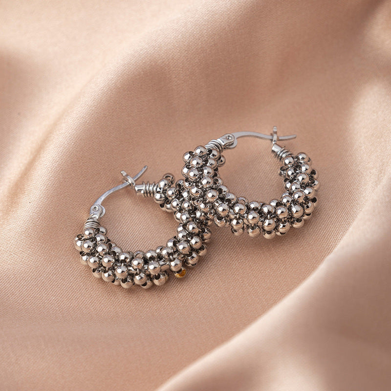 Beaded Hoop Earrings