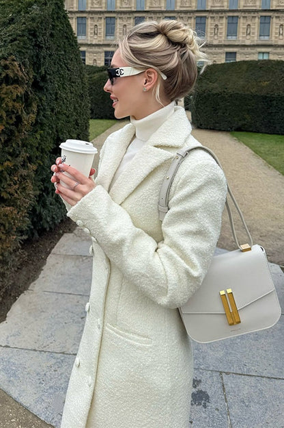 Color Slim Fit Long Tailored Overcoat