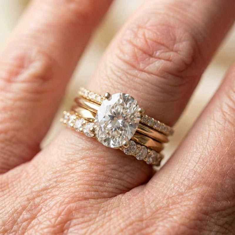 Vintage Zirconia Bright Ring Set