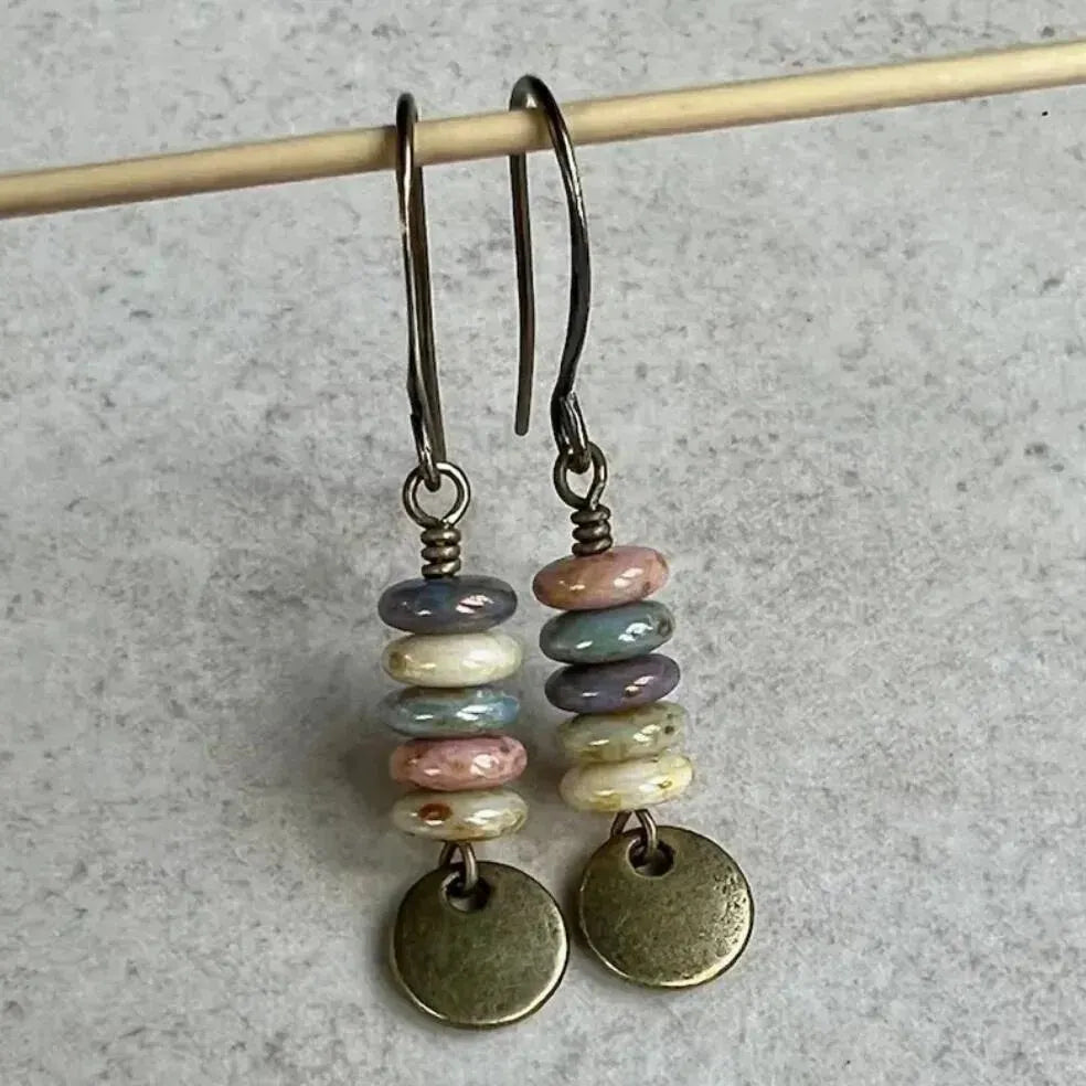 Vintage Beaded Dangle Earrings