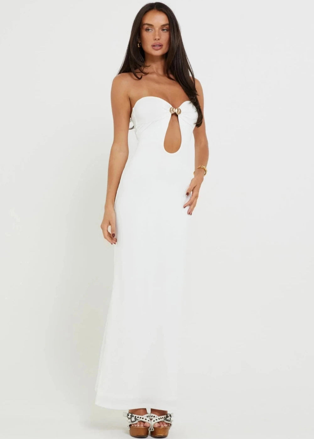 Isla Midnight - Strapless Cut-out Maxi Dress