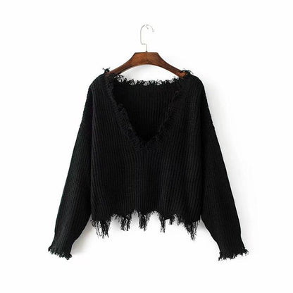 V Neck Winter Knit Sweater 3 Colors