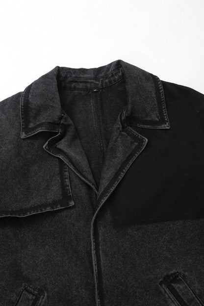 Dark Relaxed Denim Overcoat