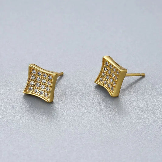 Classic Gold Diamond Earrings