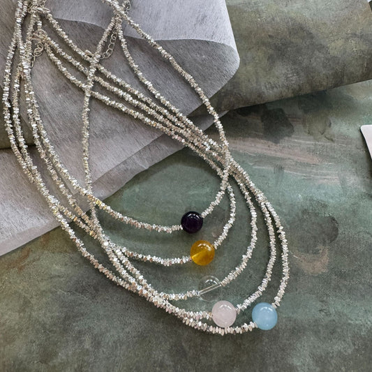 Beaded Gemstone Necklace