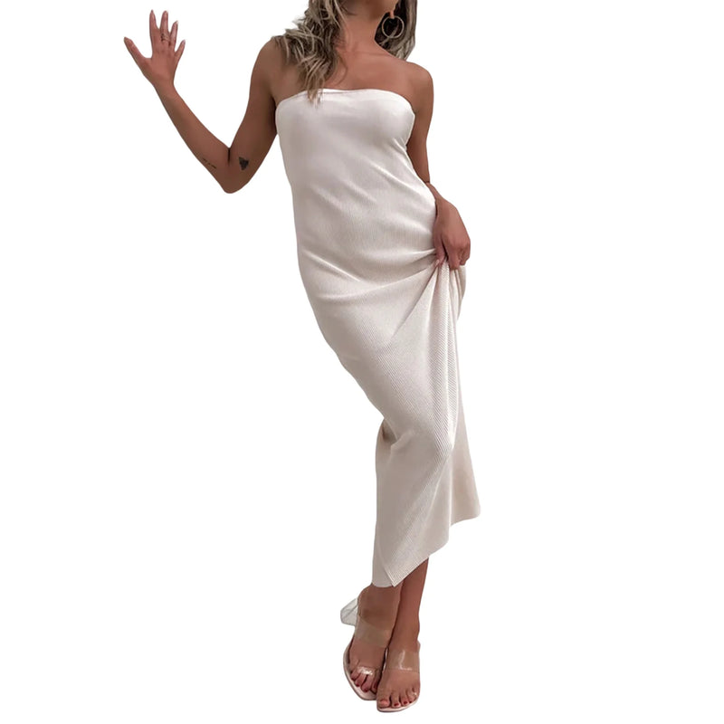 Strapless Backless Slim Fit Maxi Dress for