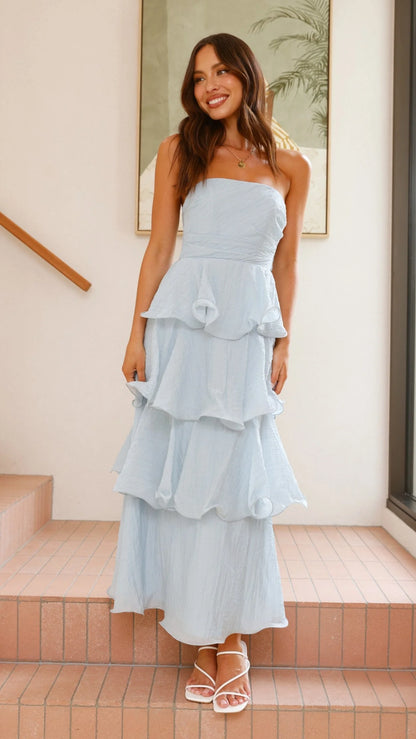 Claire | Off-the-shoulder Tiered Maxi Dress