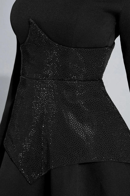 Stella Embellished Long Sleeve Mini Dress