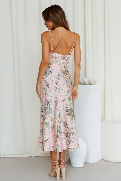 Heart in the Sun Midi Dress Pink