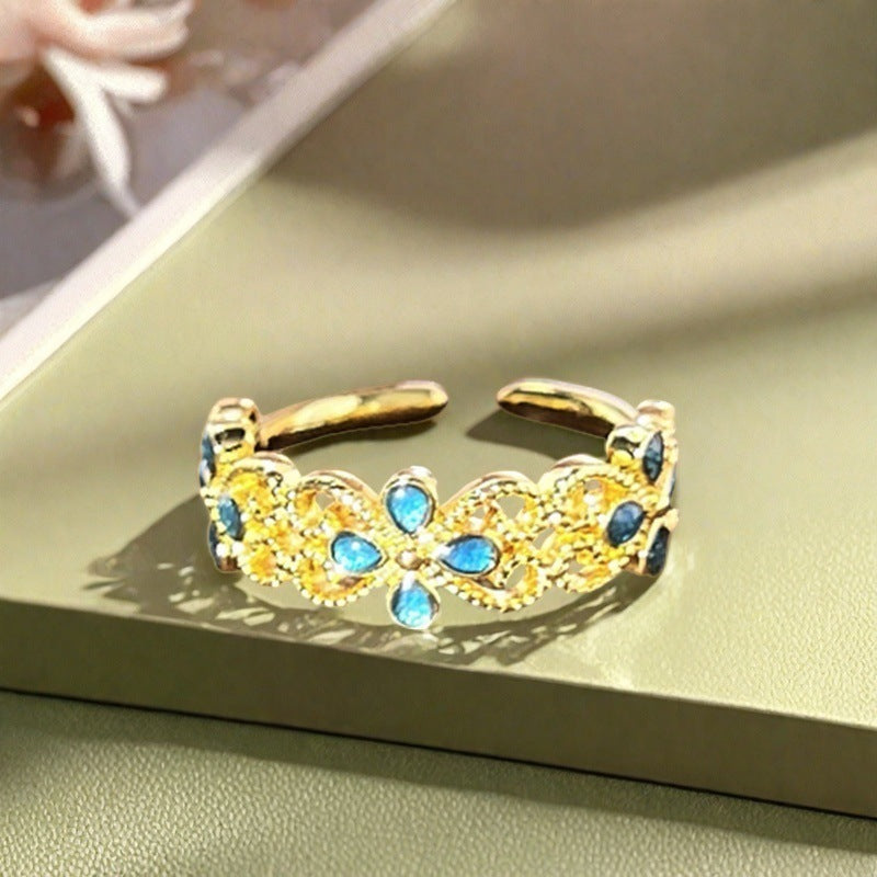 Elegant Blue Topaz Ring