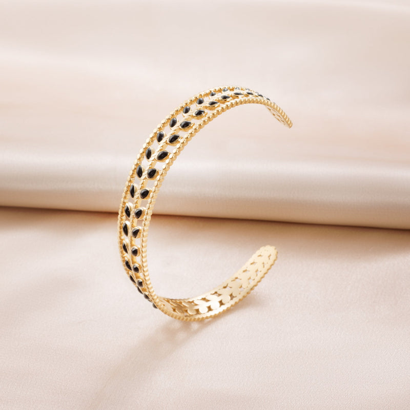 Classic Gold Black Bracelet